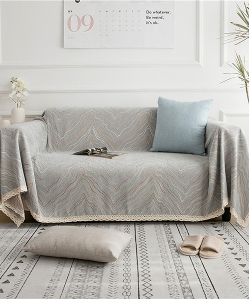 セール】マーブル柄ソファーカバー/ブランケット（ブランケット