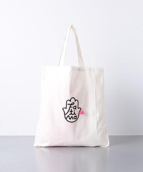 Fatima morocco(ファティマモロッコ)の「<Fatima Morocco(ファティマモロッコ)>タッセル ECOBAG◆(エコバッグ/サブバッグ・レディース・ブラック/ピンク・FREE)」の2枚目の写真