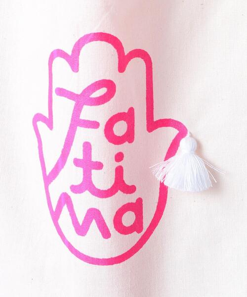 Fatima morocco(ファティマモロッコ)の「<Fatima Morocco(ファティマモロッコ)>タッセル ECOBAG◆(エコバッグ/サブバッグ・レディース・ブラック/ピンク・FREE)」の8枚目の写真
