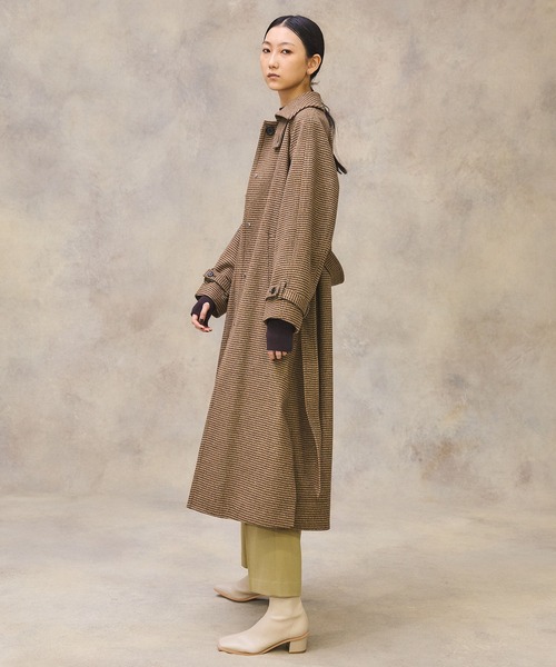 PUBLIC TOKYO（パブリックトウキョウ）の「ガンクラチェックステンカラーコート（ステンカラーコート・レディース・その他2・FREE）」の3枚目の写真