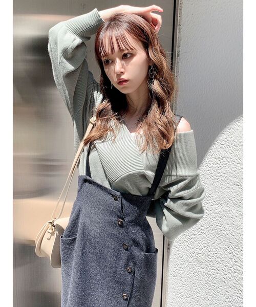 dazzlin(ダズリン)の「サスヘリンボーンロングスカート(スカート・レディース・ブラック/レッド/ブラウン・SMALL/MEDIUM)」の8枚目の写真