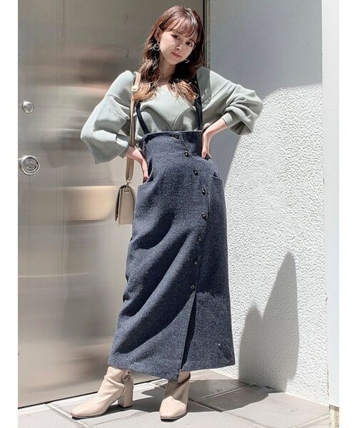 dazzlin(ダズリン)の「サスヘリンボーンロングスカート(スカート・レディース・ブラック/レッド/ブラウン・SMALL/MEDIUM)」の13枚目の写真