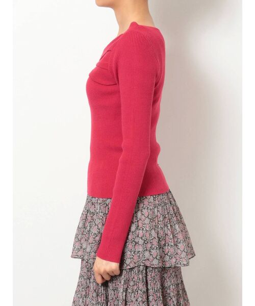 MERCURYDUO（マーキュリーデュオ）の「ウォッシャブルツイストデザインリブニット（ニット/セーター・レディース・レッド/ネイビー/ラベンダー/ベージュ・FREE）」の13枚目の写真