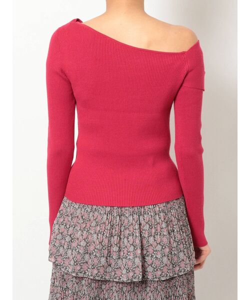 MERCURYDUO（マーキュリーデュオ）の「ウォッシャブルツイストデザインリブニット（ニット/セーター・レディース・レッド/ネイビー/ラベンダー/ベージュ・FREE）」の14枚目の写真