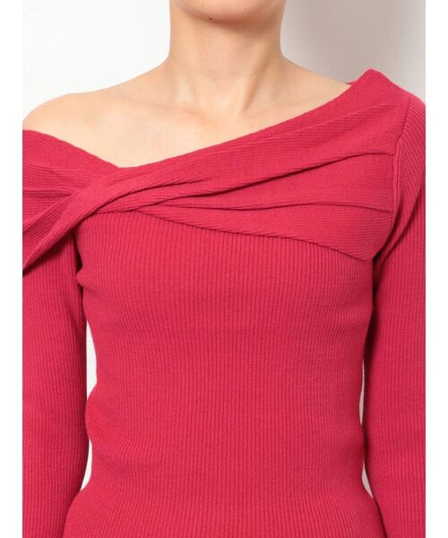 MERCURYDUO（マーキュリーデュオ）の「ウォッシャブルツイストデザインリブニット（ニット/セーター・レディース・レッド/ネイビー/ラベンダー/ベージュ・FREE）」の15枚目の写真