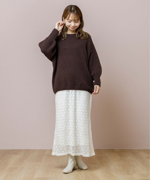 flower(フラワー)の「チュールブルームスカート(スカート・レディース・ベージュ/アイボリー・FREE)」の13枚目の写真