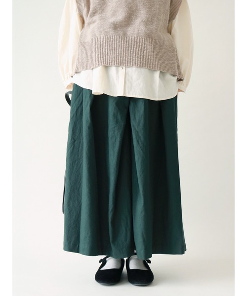 Samansa Mos2(サマンサ モスモス)の「アシメタックハカマパンツ(その他パンツ・レディース・チャコール/グリーン/ベージュ・フリ-)」の3枚目の写真