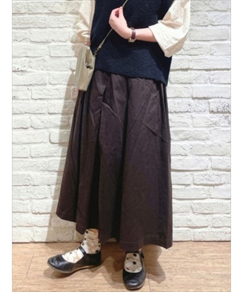 Samansa Mos2(サマンサ モスモス)の「アシメタックハカマパンツ(その他パンツ・レディース・チャコール/グリーン/ベージュ・フリ-)」の1枚目の写真