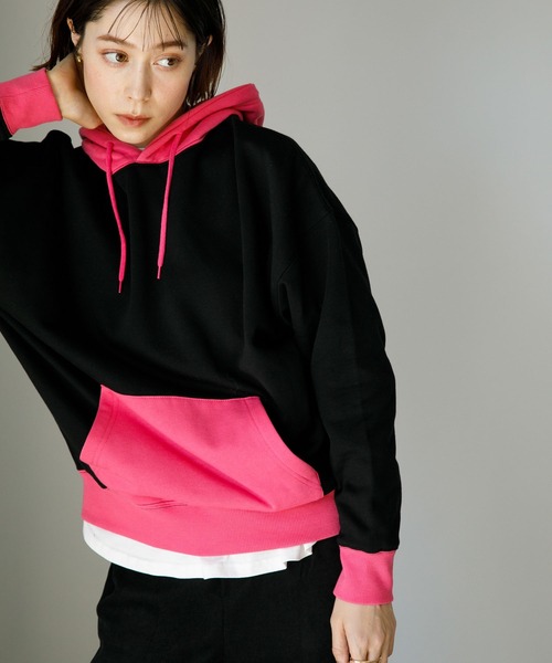 koe（コエ）の「■アンチピリング加工ＴＣ裏起毛パーカー*（パーカー・レディース・ホワイト/ライトグレー/ブラック/カーキ/ピンク/イエロー/ブルー/グリーン/マジェンタ/A/B/C/D/ライトベージュ/H/ネイビー/パープル/レッド/オレンジ/E/F/G・S/M/L/XL）」の18枚目の写真