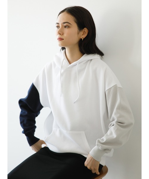 koe（コエ）の「■アンチピリング加工ＴＣ裏起毛パーカー*（パーカー・レディース・ホワイト/ライトグレー/ブラック/カーキ/ピンク/イエロー/ブルー/グリーン/マジェンタ/A/B/C/D/ライトベージュ/H/ネイビー/パープル/レッド/オレンジ/E/F/G・S/M/L/XL）」の20枚目の写真