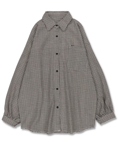SPINNS（スピンズ）の「【セットアップ対応商品】チェックデザイン 長袖シャツ（シャツ/ブラウス・レディース・ベージュ系その他/グレー/ベージュ/ブラウン・ONESIZE）」の8枚目の写真