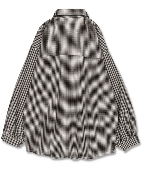 SPINNS（スピンズ）の「【セットアップ対応商品】チェックデザイン 長袖シャツ（シャツ/ブラウス・レディース・ベージュ系その他/グレー/ベージュ/ブラウン・ONESIZE）」の9枚目の写真