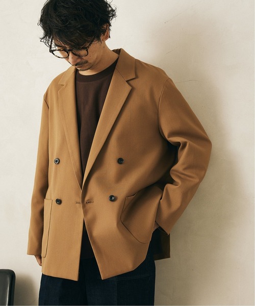 JOURNAL STANDARD relume（ジャーナルスタンダード　レリューム）の「オーバーサイズ WOOL ダブルジャケット（スーツジャケット・メンズ・ベージュ/ネイビー・MEDIUM/LARGE）」の11枚目の写真