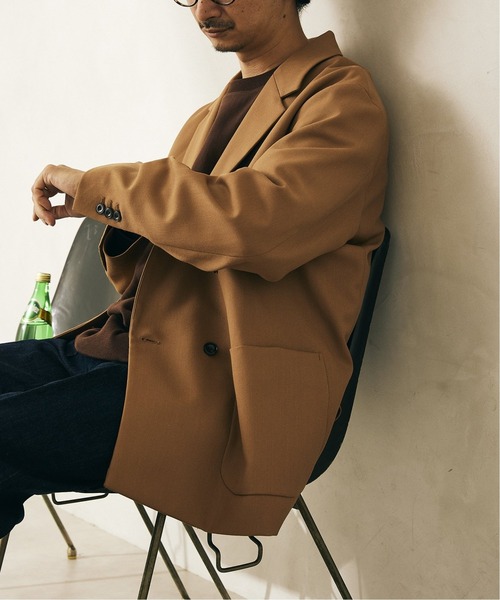 JOURNAL STANDARD relume（ジャーナルスタンダード　レリューム）の「オーバーサイズ WOOL ダブルジャケット（スーツジャケット・メンズ・ベージュ/ネイビー・MEDIUM/LARGE）」の14枚目の写真