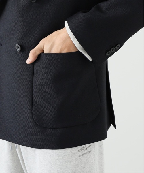 JOURNAL STANDARD relume（ジャーナルスタンダード　レリューム）の「オーバーサイズ WOOL ダブルジャケット（スーツジャケット・メンズ・ベージュ/ネイビー・MEDIUM/LARGE）」の9枚目の写真