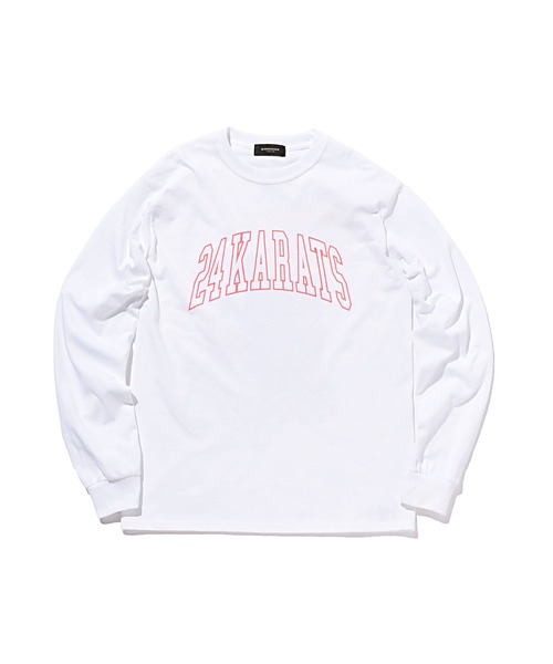 24karats（トゥウェンティーフォーカラッツ）の「Playing Card Tee LS（Tシャツ/カットソー・メンズ・ホワイト/ブラック・SMALL）」の2枚目の写真