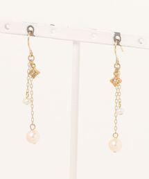 【airy】2連ピアス・14kgf【天然石】