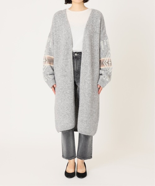 PENDLETON（ペンドルトン）の「《別注》【PENDLETON/ペンドルトン】*RELUME cardigan：カーディガン◆（カーディガン/ボレロ・レディース・ブラウン/グレー・FREE）」の4枚目の写真