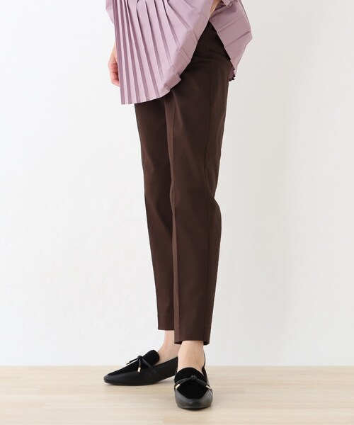 SHOO・LA・RUE(シューラルー)の「◆【SS-4L】サテン裏起毛スティックパンツ(その他パンツ・レディース・サンドベージュ/アイボリー/ダークグリーン/ブラック/ダークブラウン・02/01/04/03/05/10/06)」の3枚目の写真