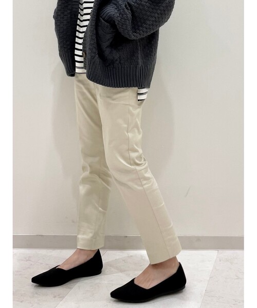 SHOO・LA・RUE(シューラルー)の「◆【SS-4L】サテン裏起毛スティックパンツ(その他パンツ・レディース・サンドベージュ/アイボリー/ダークグリーン/ブラック/ダークブラウン・02/01/04/03/05/10/06)」の14枚目の写真