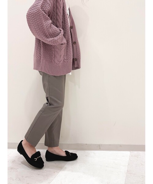 SHOO・LA・RUE(シューラルー)の「◆【SS-4L】サテン裏起毛スティックパンツ(その他パンツ・レディース・サンドベージュ/アイボリー/ダークグリーン/ブラック/ダークブラウン・02/01/04/03/05/10/06)」の22枚目の写真