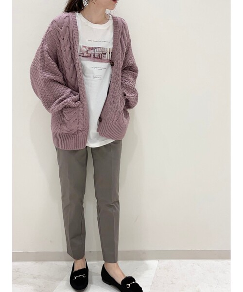 SHOO・LA・RUE(シューラルー)の「◆【SS-4L】サテン裏起毛スティックパンツ(その他パンツ・レディース・サンドベージュ/アイボリー/ダークグリーン/ブラック/ダークブラウン・02/01/04/03/05/10/06)」の21枚目の写真