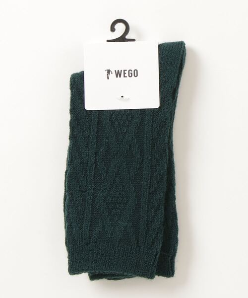 WEGO(ウィゴー)の「WEGO/ケーブルソックス(ソックス/靴下・レディース・ホワイト/ブラック/ダークグリーン/ベージュ/パープル/ブラウン/グレー/サックスブルー/イエロー/オレンジ/ワイン・23-25cm)」の16枚目の写真