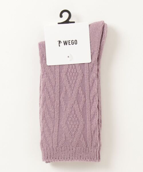 WEGO(ウィゴー)の「WEGO/ケーブルソックス(ソックス/靴下・レディース・ホワイト/ブラック/ダークグリーン/ベージュ/パープル/ブラウン/グレー/サックスブルー/イエロー/オレンジ/ワイン・23-25cm)」の17枚目の写真