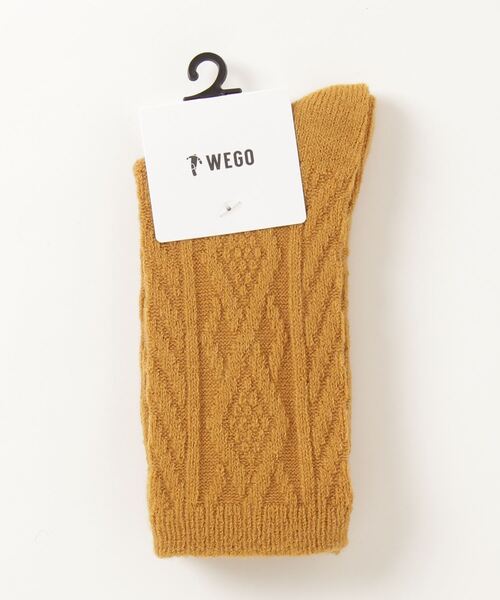 WEGO(ウィゴー)の「WEGO/ケーブルソックス(ソックス/靴下・レディース・ホワイト/ブラック/ダークグリーン/ベージュ/パープル/ブラウン/グレー/サックスブルー/イエロー/オレンジ/ワイン・23-25cm)」の18枚目の写真