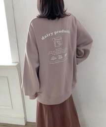 OLIVE des OLIVE | 韓国風ビックシルエット。ＭＩＬＫプルオーバー(スウェット)