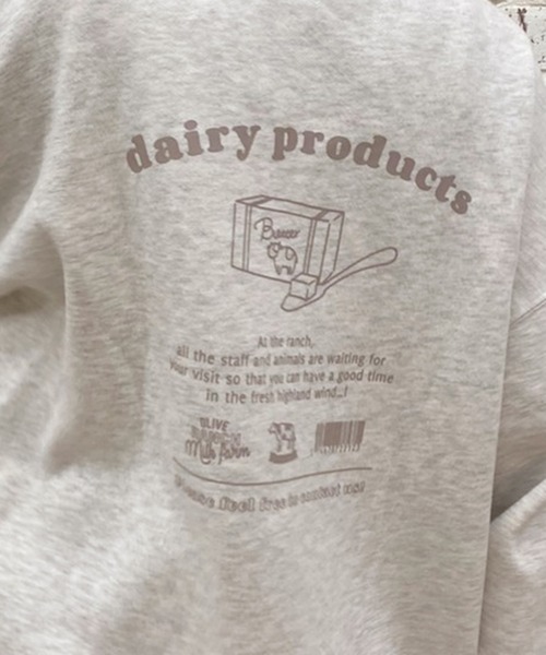 OLIVE des OLIVE（オリーブデオリーブ）の「【人気アイテム再入荷】韓国風ビックシルエット。ＭＩＬＫプルオーバー/裏起毛スウェット（スウェット・レディース・ライトグレー/アイボリー/ラベンダー/スミクロ・FREE）」の17枚目の写真