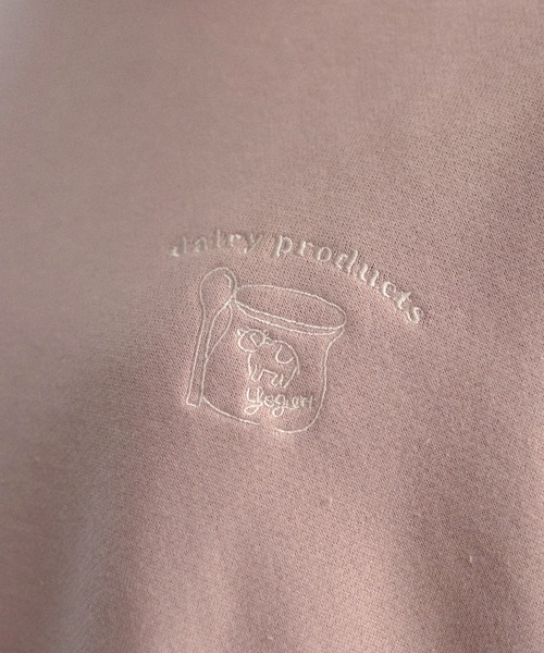 OLIVE des OLIVE（オリーブデオリーブ）の「【人気アイテム再入荷】韓国風ビックシルエット。ＭＩＬＫプルオーバー/裏起毛スウェット（スウェット・レディース・ライトグレー/アイボリー/ラベンダー/スミクロ・FREE）」の6枚目の写真