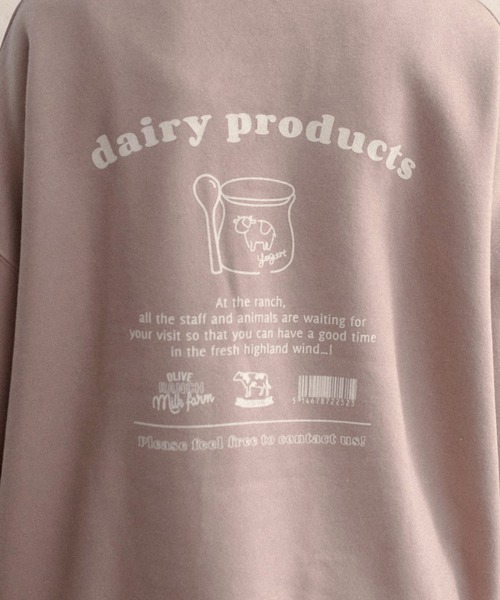 OLIVE des OLIVE（オリーブデオリーブ）の「【人気アイテム再入荷】韓国風ビックシルエット。ＭＩＬＫプルオーバー/裏起毛スウェット（スウェット・レディース・ライトグレー/アイボリー/ラベンダー/スミクロ・FREE）」の10枚目の写真