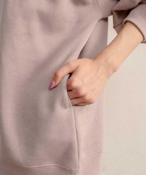 OLIVE des OLIVE（オリーブデオリーブ）の「【人気アイテム再入荷】韓国風ビックシルエット。ＭＩＬＫプルオーバー/裏起毛スウェット（スウェット・レディース・ライトグレー/アイボリー/ラベンダー/スミクロ・FREE）」の16枚目の写真