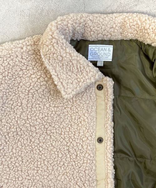 Ocean&Ground（オーシャン&グラウンド）の「ボアコーチジャケット（100～140cm）（その他アウター・キッズ・ベージュ/ブラウン・110/140/130/100/120）」の3枚目の写真