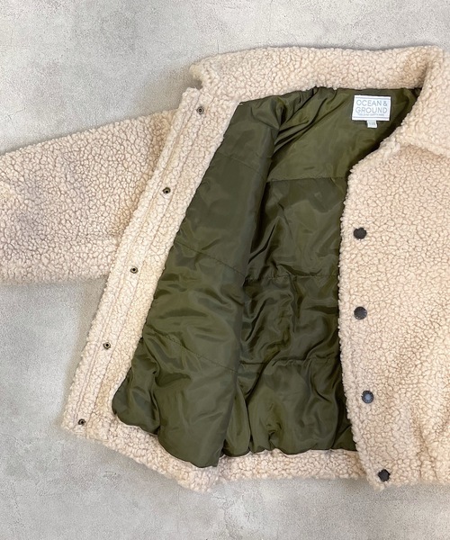 Ocean&Ground（オーシャン&グラウンド）の「ボアコーチジャケット（100～140cm）（その他アウター・キッズ・ベージュ/ブラウン・110/140/130/100/120）」の4枚目の写真