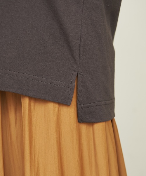 BONbazaar（ボンバザール）の「MessageプリントTシャツ（Tシャツ/カットソー・レディース・チャコールグレー/ベージュ・FREE）」の17枚目の写真