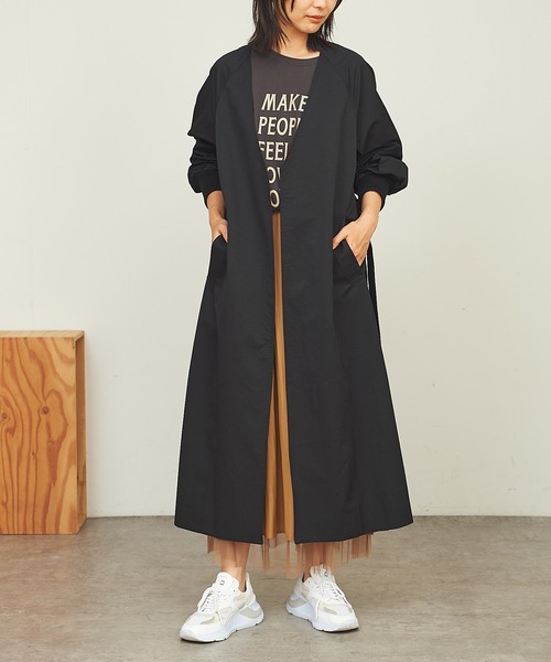 BONbazaar（ボンバザール）の「MessageプリントTシャツ（Tシャツ/カットソー・レディース・チャコールグレー/ベージュ・FREE）」の6枚目の写真