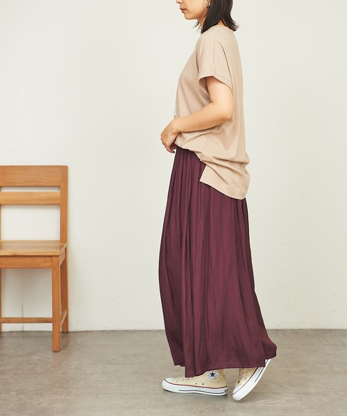 BONbazaar（ボンバザール）の「MessageプリントTシャツ（Tシャツ/カットソー・レディース・チャコールグレー/ベージュ・FREE）」の10枚目の写真