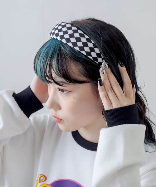RASVOA（ラスボア）の「ブロックチェックカチューシャ（カチューシャ・レディース・ブラック・FREE）」の10枚目の写真