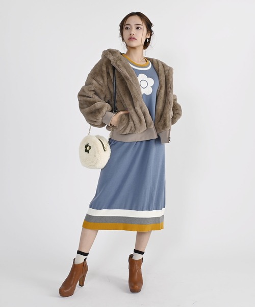 MARY QUANT(マリークワント)の「ファーカシメデイジー ショルダー(ショルダーバッグ・レディース・ブラウン/アイボリー・FREE)」の9枚目の写真