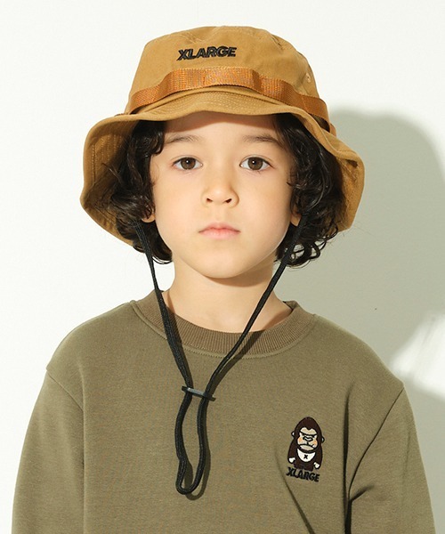 XLARGE KIDS(エクストララージキッズ)の「ブーニーハット(ハット・キッズ・ベージュ/カーキ・M(48-52cm)/L(52-56cm))」の1枚目の写真