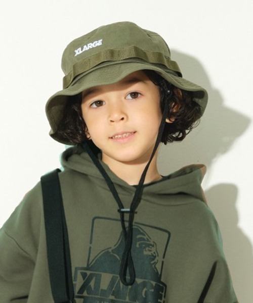 XLARGE KIDS(エクストララージキッズ)の「ブーニーハット(ハット・キッズ・ベージュ/カーキ・M(48-52cm)/L(52-56cm))」の2枚目の写真