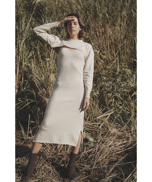 esutoreja（エストレジャ）の「トップス&ノースリーブワンピースセット（ワンピース・レディース・ブラック/ベージュ/グレー・FREE）」の6枚目の写真