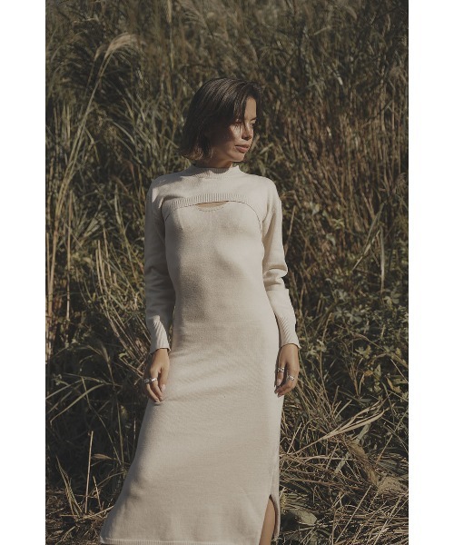 esutoreja（エストレジャ）の「トップス&ノースリーブワンピースセット（ワンピース・レディース・ブラック/ベージュ/グレー・FREE）」の7枚目の写真