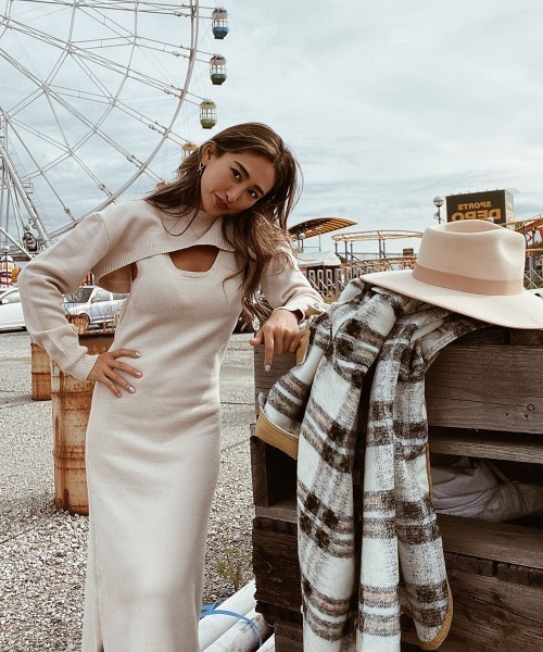 esutoreja（エストレジャ）の「トップス&ノースリーブワンピースセット（ワンピース・レディース・ブラック/ベージュ/グレー・FREE）」の11枚目の写真