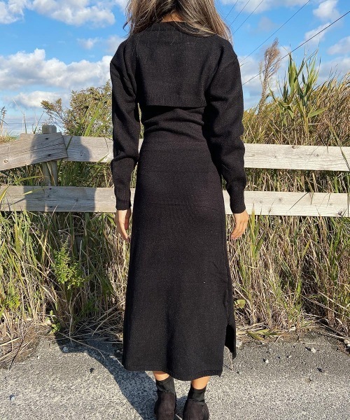 esutoreja（エストレジャ）の「トップス&ノースリーブワンピースセット（ワンピース・レディース・ブラック/ベージュ/グレー・FREE）」の15枚目の写真