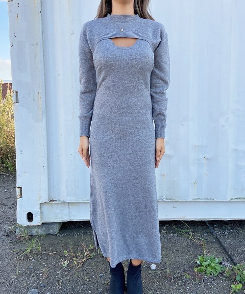 esutoreja（エストレジャ）の「トップス&ノースリーブワンピースセット（ワンピース・レディース・ブラック/ベージュ/グレー・FREE）」の16枚目の写真