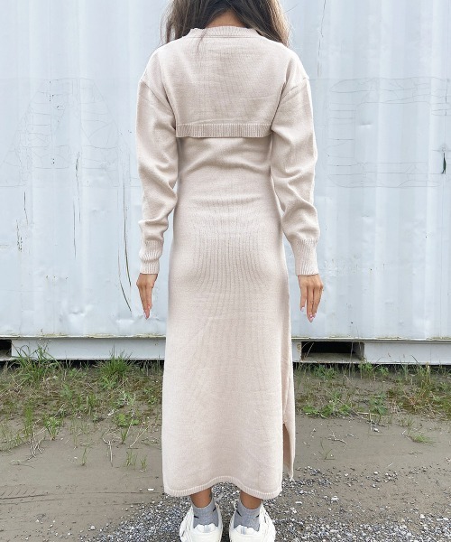 esutoreja（エストレジャ）の「トップス&ノースリーブワンピースセット（ワンピース・レディース・ブラック/ベージュ/グレー・FREE）」の19枚目の写真