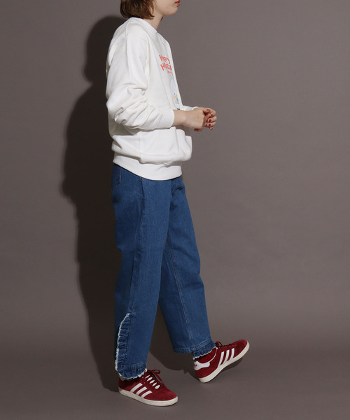 I am I in fact...（アイアムアイインファクト）の「《WEB限定》SNOWDOME Girl  プリント スウェット（スウェット・レディース・ホワイト/ネイビー・FREE）」の8枚目の写真